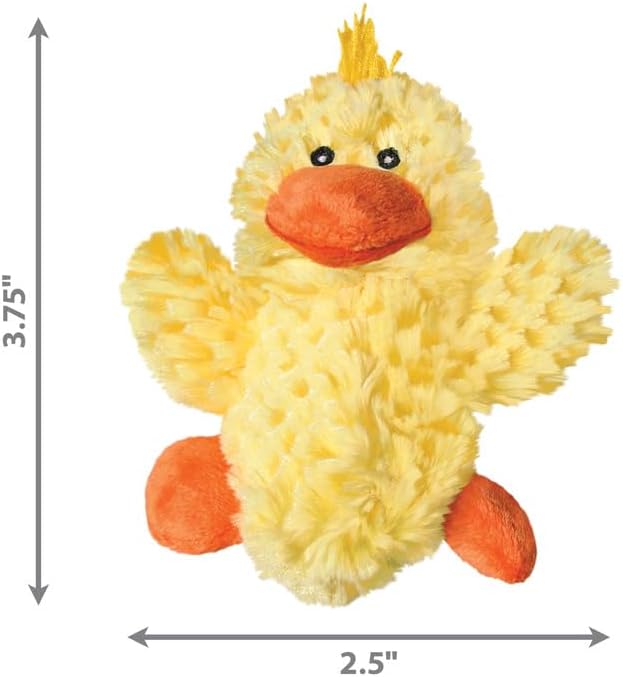 KONG Low Stuffing with Squeaker Dog Toy, X-Small, 3 Animals, Bear, Duck, Frog