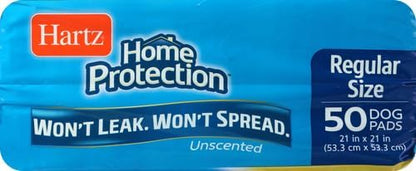 Hartz Home Protection Super Absorbent Odor Eliminating No Leaks Dog Pads, 50 Count
