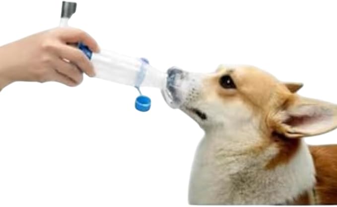 Pet Inhaler Spacer with Face Mask, Handheld Aerochamber for Pets, Dog Inhaler Spacer with Comfortable Mask, Aero Chamber (for Dogs Small & Medium)