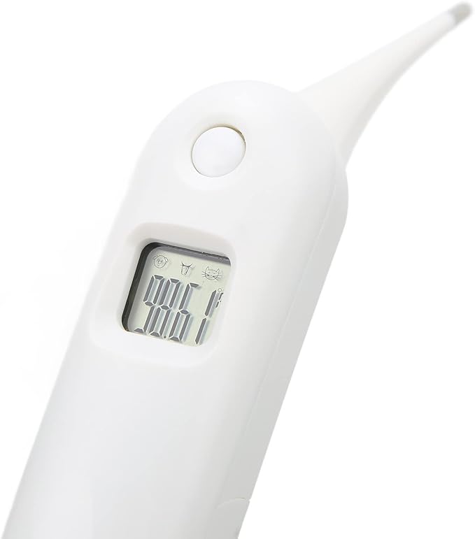 Pig Thermometer Electronic LCD Pet Veterinary Thermometer with Memory Function for Dogs Cats Pet Dog Thermometer Horse Anus Thermometer Fast Digital Veterinary Thermometer