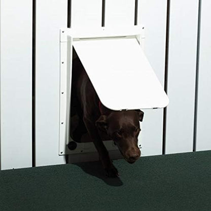 Revival Animal Health Dog Door - Magnador Two-Way Pet Door Mag I Heavy Duty White Large
