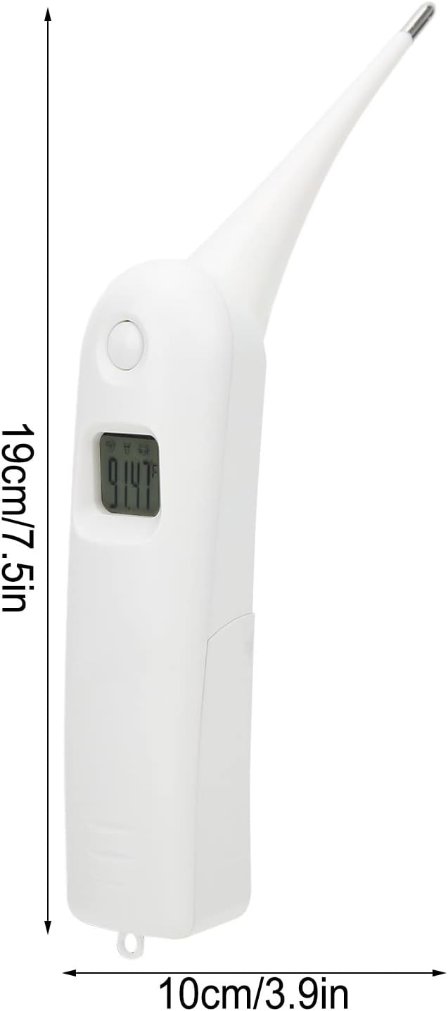 Pig Thermometer Electronic LCD Pet Veterinary Thermometer with Memory Function for Dogs Cats Pet Dog Thermometer Horse Anus Thermometer Fast Digital Veterinary Thermometer