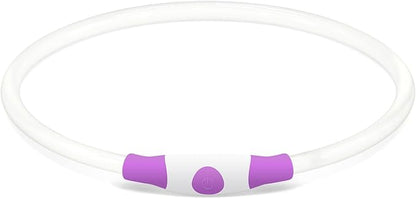 Light up Dog Collar, BSEEN USB Rechargeable Flash Dog Necklace Light, Pet Safety Collar Makes Your Beloved Dogs Be Seen at Night for Small Medium Large Dogs(Purple)