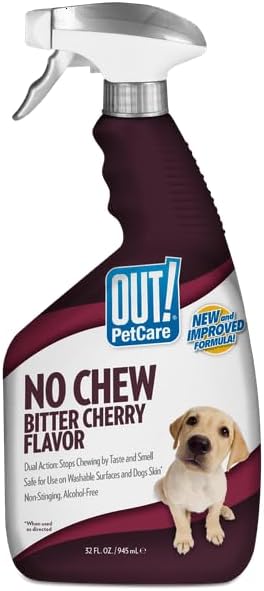 Petcare Bitter Cherry Dog Chew Deterrent, Discourages Licking and Chewing, 32 Ounces - 1 Pack, Can Be Used On Any Washable Surface, Indoor and Outdoor.