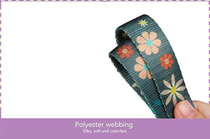 Puppy Dog Collar Floral Print Martingale Collar - No Pull Pet Collar, Heavy Duty Adjustable Dog Collar, Extra Small, Neck 8 Inch -11 Inch, Elegant Flowers (Warm Grey)