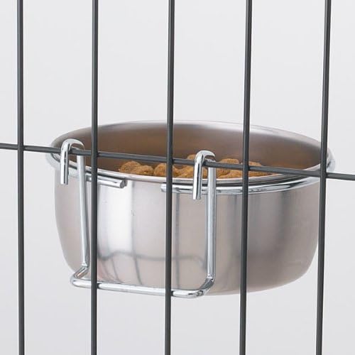 ProSelect Stainless Steel Hanging Pet Cage Bowl, 26-Ounce
