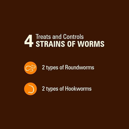 WORM X PLUS 7 Way De-Wormer Liquid for Dogs, 2 oz Canine Anthelmintic Suspension for Dogs Up to 120 lbs (pyrantel pamoate)