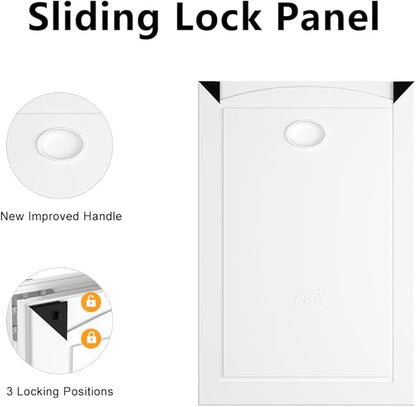 [MAVRICPOWER] Aluminum XL Dog Door for Door, Doggy Door with 2 Sliding Lock Panels for Extreme Weather, Pet Door for Dogs Up to 220 lbs
