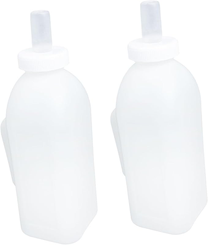MERRYHAPY 2 Pack Silicone Calf Milk Bottles Puppy Kitten Nursing Bottle Replacement Milk Feeder for Newborn Pets