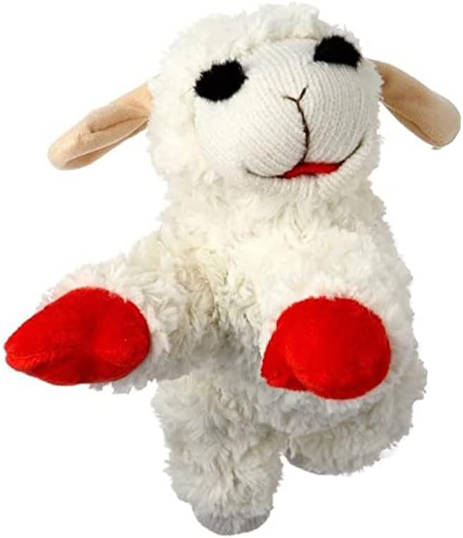 Multipet Mini Lamb Chop 6" Bundle Small Dog Toys | White, Black & Brown | Lambchop Squeaker Dog Pet Toy 6" Plush | Small | 3-Pack | Officially Licensed