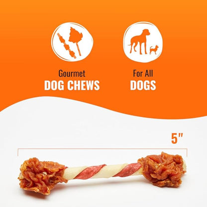 GOOD 'N' FUN Triple Flavor Double Pops with Chicken Chews for All Dogs, 12 Ounces, Treat Your Dog to Chews Made with Real Chicken, Beef Hide and Pork Hide