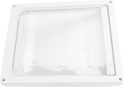 Focket Dog Door, High Strength Large Dog Door Weatherproof Pet with Transparent Flap for Stairs Doorways House (L)