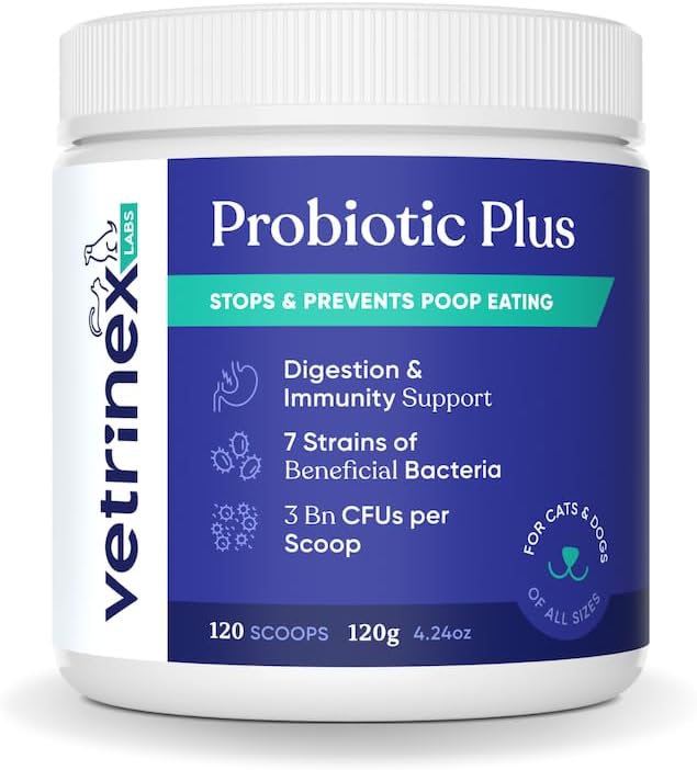 Coprophagia Poop Eating Deterrent & Prevention, Stop & Prevent Stool Eating Treatment - Probiotics for Dogs, Cats and Puppies - Forbids Dog from Eating Poop - Probiotic Powder (120 GMS)