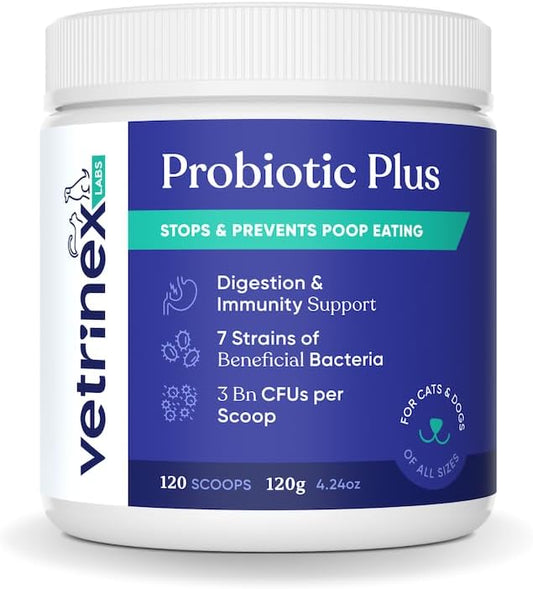 Coprophagia Poop Eating Deterrent & Prevention, Stop & Prevent Stool Eating Treatment - Probiotics for Dogs, Cats and Puppies - Forbids Dog from Eating Poop - Probiotic Powder (120 GMS)