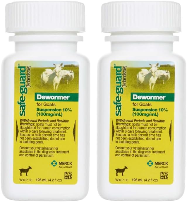 Merck Safe-Guard Goat Dewormer 125ml, 2 pack