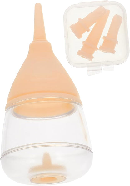 Kitten Feeding Bottle for Newborns Safe and Reusable Puppy Milk Feeder Lightweight and Portable Nursing Bottle for Kittens and Puppies Easy to Clean Yellow