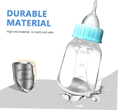 Totority 2Pcs Cat Feeder Bottles Kitten Nursing Milk Container with Clear Scale Soft Silicone for Puppies Rabbits Portable Lightweight Pet Feeding