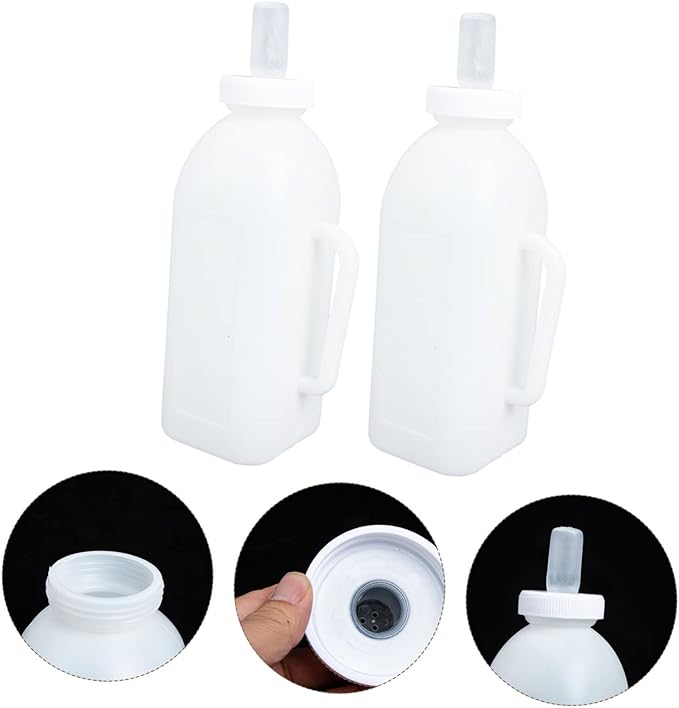 2pcs Calf Feeding Bottles Milk Container for Kittens Puppies and Animals Easy to Hold Lightweight Soft Design for Convenient Pet Nursing