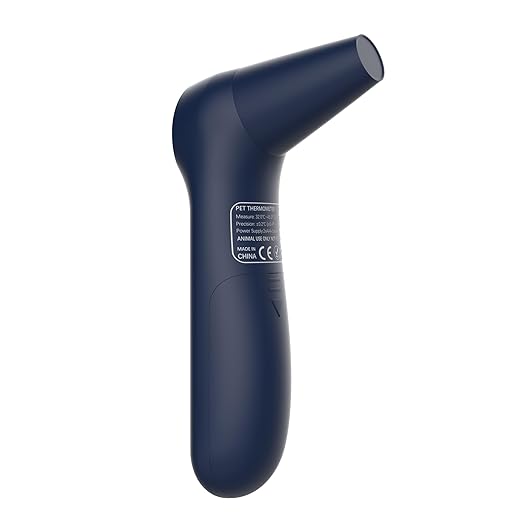 Dog Ear Temperature Monitor, Long Probe for Pets Ear Canal Only, Measure Dog Temperature in 1 Second, Voice On/Off Switchable, C/F Switchable (Blue)