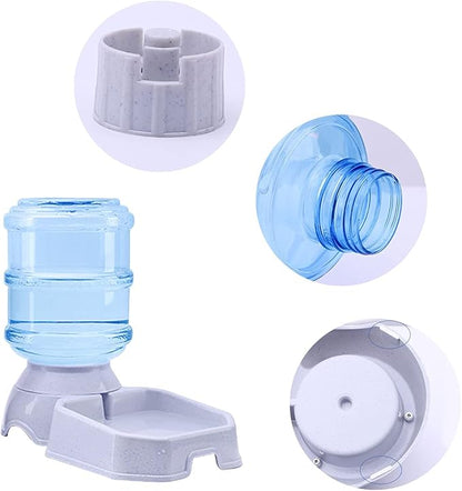 TENINYU Premium Quality Self-Dispensing Gravity 1 Gallon Large Capacity Pet Feeder and Water Dispenser for Cat