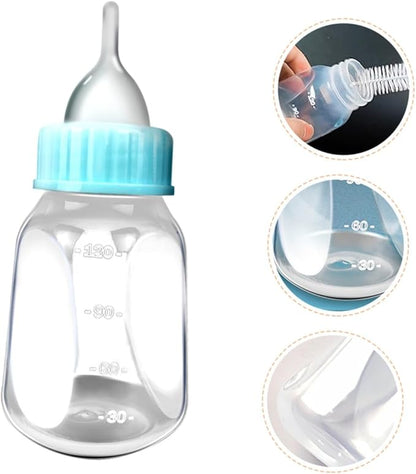 BESPORTBLE 2Pcs Transparent Kitten Milk Bottles with Scale Design Silicone Nursing Feeders for Puppies and Newborn Small Pets Portable Lightweight Feeding Bottles to Control Intake and