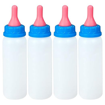 4pcs Pet Feeding Bottles Set Kitten Lamb Piglet Nursing Bottles Calf Milk Feeder for Animals