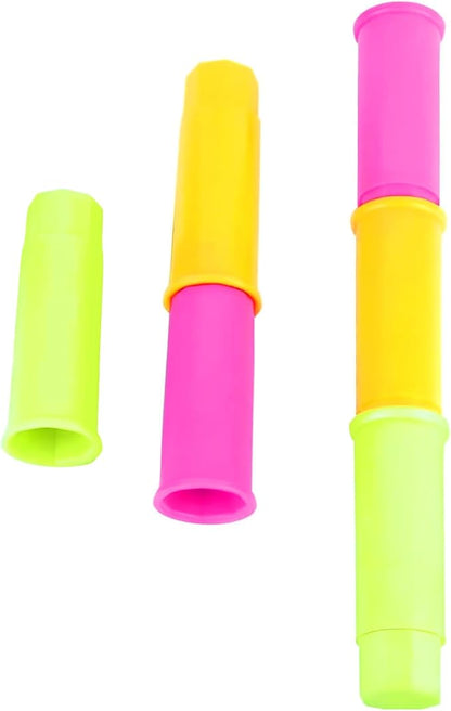 NACOCO Pet Standing Water Dispenser - Cat Dog Standing Detachable Pole Automatically Feeding Water Height Adjustable(Green/Red/Yellow Adjustable Rods, Green Water Tap)