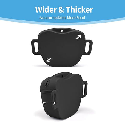 AUDWUD Magnetic Silicone Dog Treat Pouch with Adjustable Waist Belt Dog Training Bag for Small Medium Large Dogs Hands Free, Easy to Clean And Dishwasher Safe