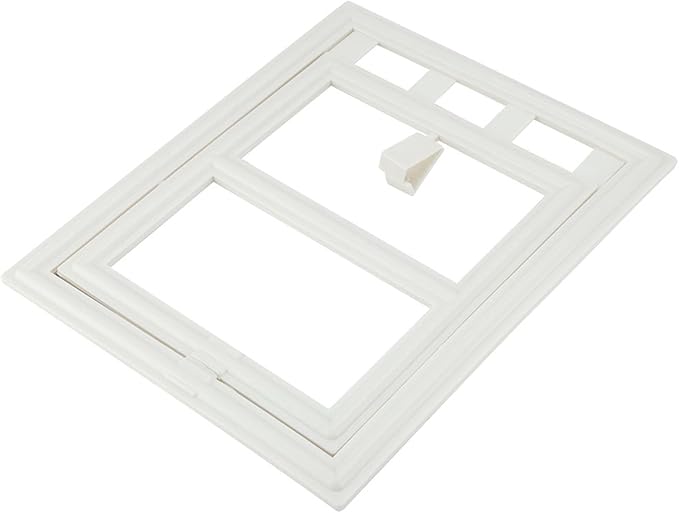 Acouto Screen Fit Pet Door Plastic Pet Dog Puppy Door Locking Safe Flap Screen Window Gate Doors, & Ramps (L Japanese Font)