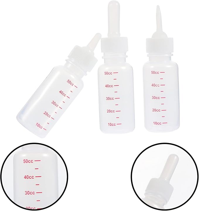 balacoo Small Pet Accessory Pet Milk Bottle Set 3pcs Plastic Milk Bottles Lightweight Compact for Puppy