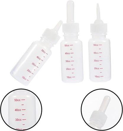 balacoo Small Pet Accessory Pet Milk Bottle Set 3pcs Plastic Milk Bottles Lightweight Compact for Puppy