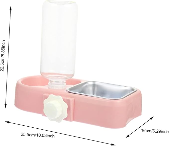 Milisten 1set Detachable Automatic Pet Feeder Dual Bowls for Cats and Dogs Convenient Hanging Design for Easy Cleaning and Refilling for Home and Pet Shops Box