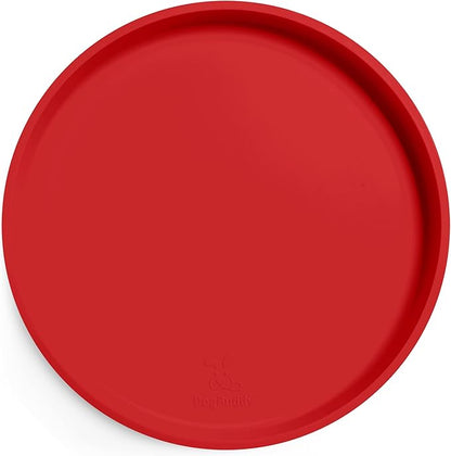 DogBuddy Dog Food Mat - Waterproof Dog Bowl Mat, Silicone Pet Mat for Food and Water Bowls, Nonslip Pet Feeding Mat with Edges, Dogs Food Mats for Floors, Puppy Supplies (XS, Red)