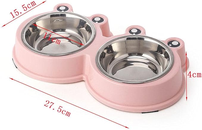Cat Bowls and Dishes Dog Bowl Pet Bowls Dog Food Water Feeder Stainless Steel Pet Drinking Dish Feeder Cat Puppy Feeding Supplies Dog Accessories Green