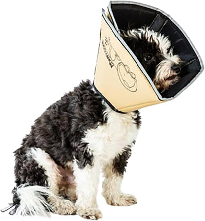 All Four Paws Comfy Cone Pet Cone for Dogs, Cats, Large, Tan - Comfortable Soft Dog Cone Collar Alternative for After Surgery, Wound Care, Spay, Neuter - Dog and Cat Recovery Elizabethan-Collar