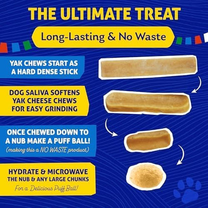 Himalayan Dog Chew Variety Pack Yak Cheese Dog Chews, The Better-for-You Chew, 100% Natural Long Lasting, Healthy Dog Treats, Lactose & Grain Free, Protein Rich, for Dogs 65 Lbs & Smaller, 4-Count
