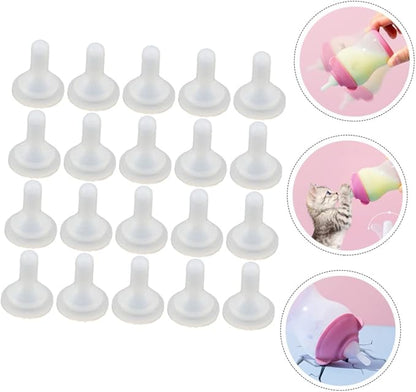 Sosoport 20pcs Puppy Teething Toys Kitten Supplies Kitten Nursing Bottle Spout Milk Bottle Accessories Cat Pacifier
