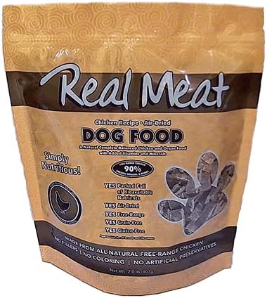 TRMC Real Meat Air Dried Dog Food w/Real USA Chicken - Two 2lb Bags of Grain-Free Real Meat Dog Food Sourced from Free-Range, Cage Free Chicken - Digestible, All Natural, High Protein