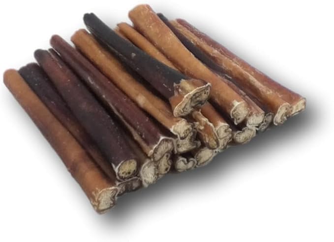 Top Dog Chews - Thick 6 Inch Bully Sticks, 100% Natural Beef, Free Range, Grass Fed, High Protein, Supports Dental Health & Easily Digestible, Dog Treat, (12 Pack)