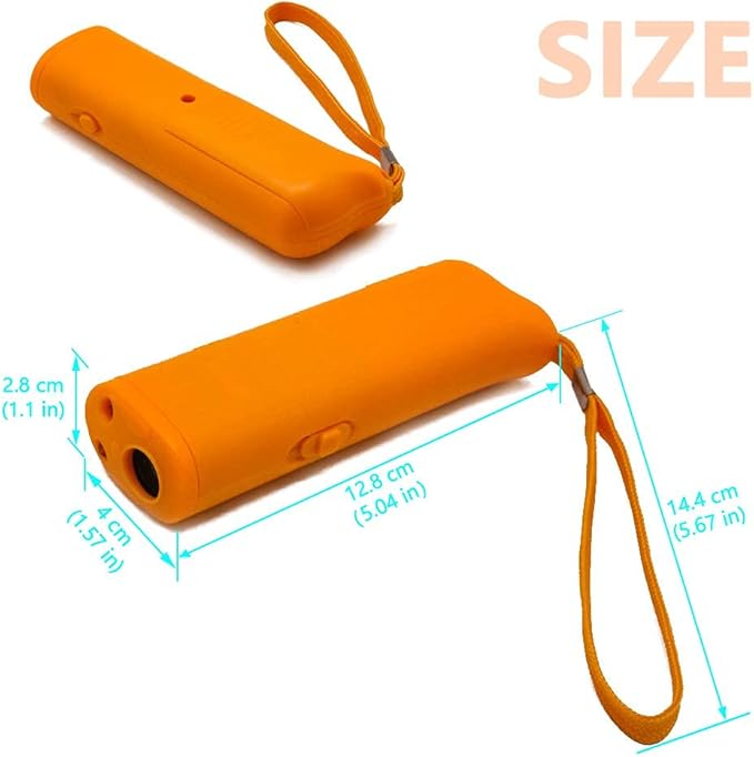 OYEFLY Handheld Dog Trainer, 3 in 1 with LED Flashlight,Bark Stopper Dog Trainer Devices Training Tool/Stop Barking(Yellow)