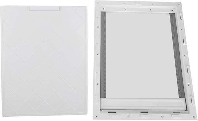 Large Pet Door for Dogs Easy Installation Wall Entry Dog Fence for Large and Mediumsized Pets with Magnetic Flap for Home Use, White, 19.7x14.0x2.2 (White)