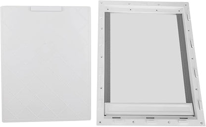 Large Pet Door for Dogs Easy Installation Wall Entry Dog Fence for Large and Mediumsized Pets with Magnetic Flap for Home Use, White, 19.7x14.0x2.2 (White)