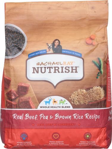Rachael Ray Nutrish Dry Dog Food, Real Beef, 6 Pounds | Premium Natural | Added Vitamins & Minerals | Brown Rice Recipe | Pack of 2