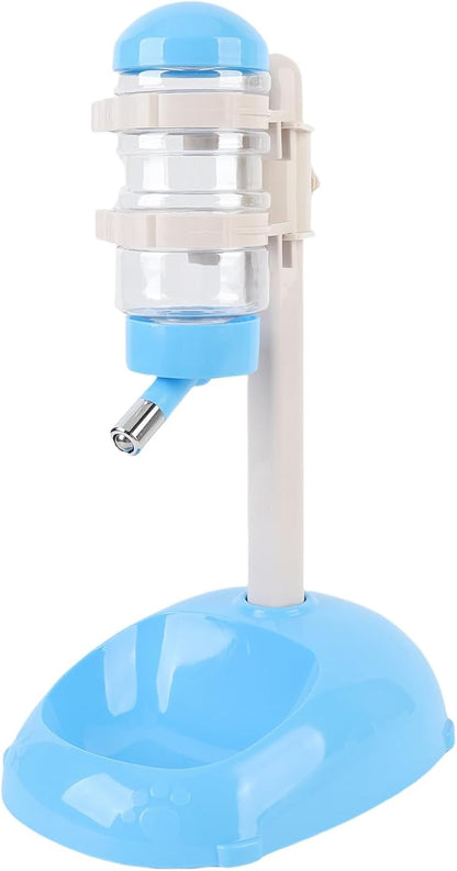Zopsc Pet Adjustable Height Standing Water Dispenser for Puppies, Smart Feeder for Dogs and Cats, Easy to Clean Bowl for Healthy Pets (Blue)
