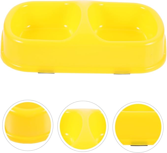 Practical Double-Design Pet Bowl Dog Feeder Dog Food Container for Indoor Outdoor
