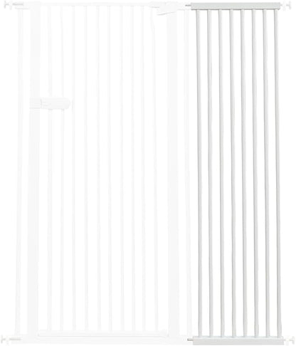 Lumizone Extra Tall Cat Gate Extension Kit 61.02" High Pressure Mounted 2025 New 16.73" Extra Wide 1.37" Gap No Drilling Tall Pet Gate for Dogs (White, 61.02" H x 16.73" W, Extension)