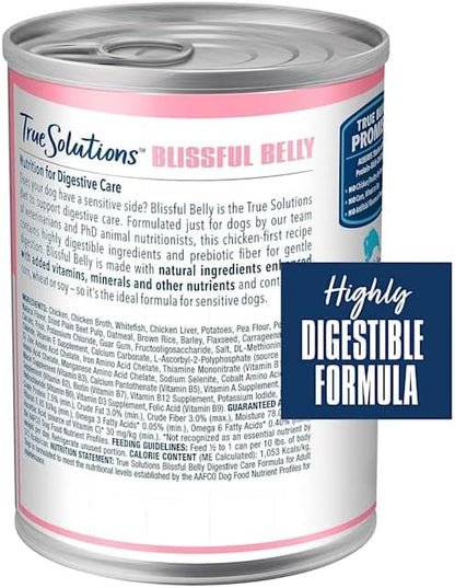 Blue Buffalo True Solutions Digestive Care Wet Dog Food for Adult Dogs, Made with Natural Ingredients, Chicken, 12.5-oz. Cans (12 Count)