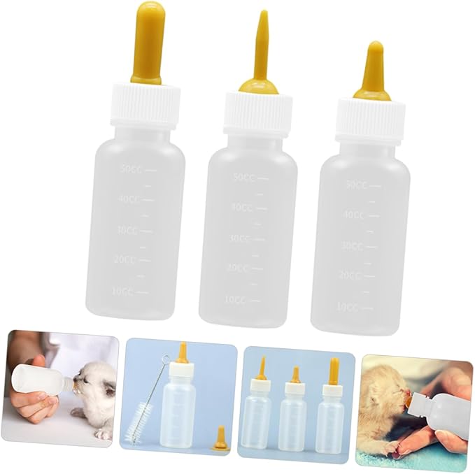 Garneck 3pcs Pet Bottle Small Cat Milk Bottle Reusable Household Pet Nurser Suitable for Newborn Small Animals