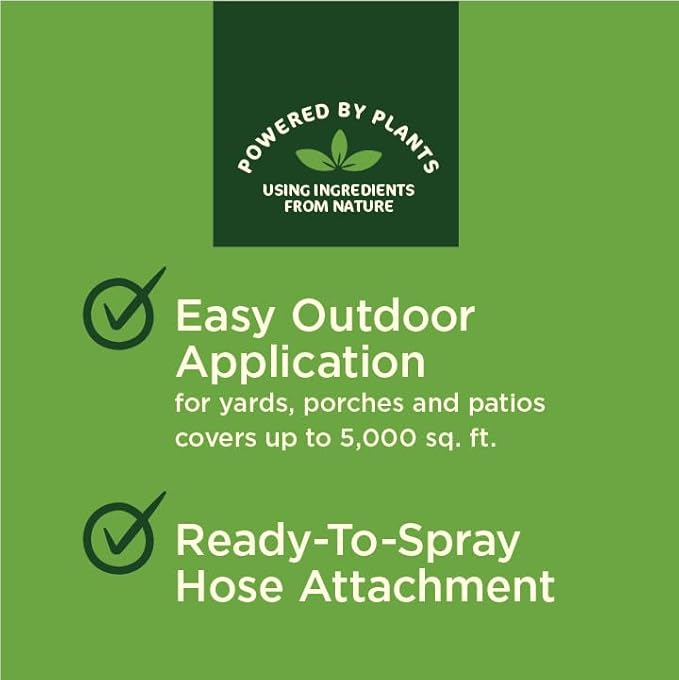 SimpleSource Flea & Tick Yard & Kennel Spray, Powered by Plants, Eliminates Fleas, Flea Eggs, Flea Larvae, Ticks, & Mosquitos, 32oz Bottle
