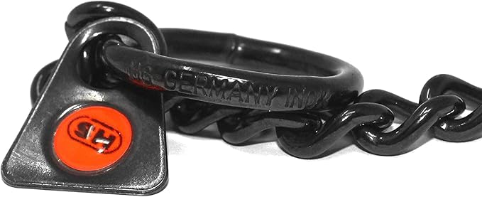 Herm Sprenger Black Stainless Steel Choke Dog Training Collar with Training Clicker No-Pull Slip Chain for Small Medium Large Dogs for Easy Control Show Chain Collar Made in Germany 2mm 20in (50cm)